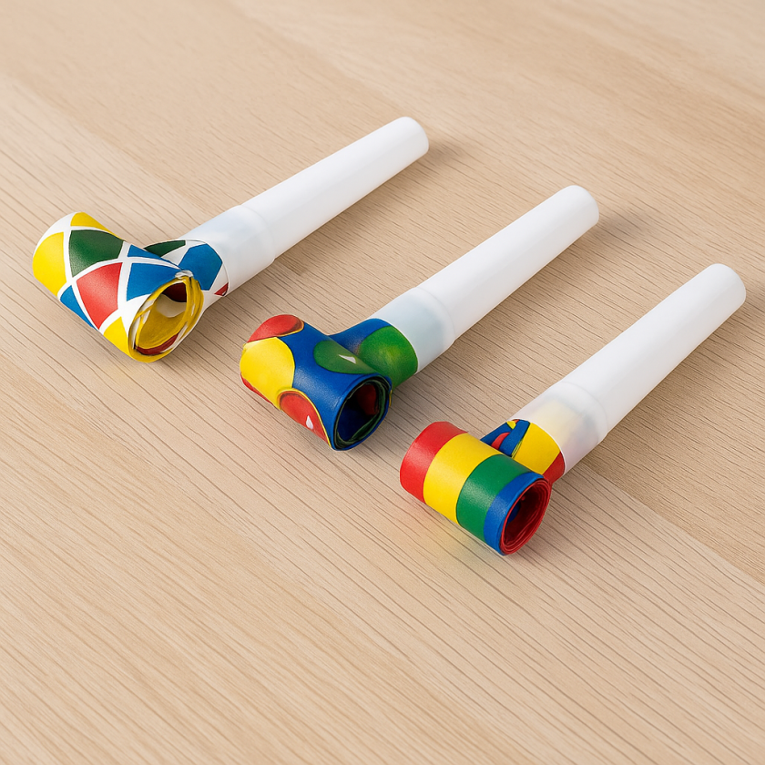 Парти свирки - многоцветни - 6 бр.