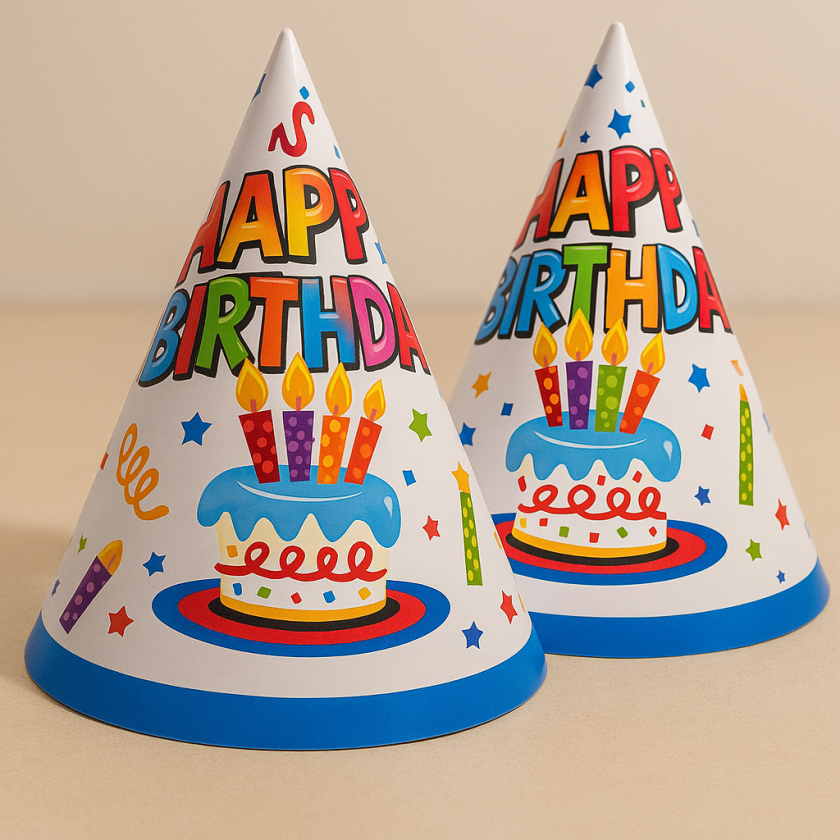 Парти шапки - HAPPY BIRTHDAY - торта - 20 бр.