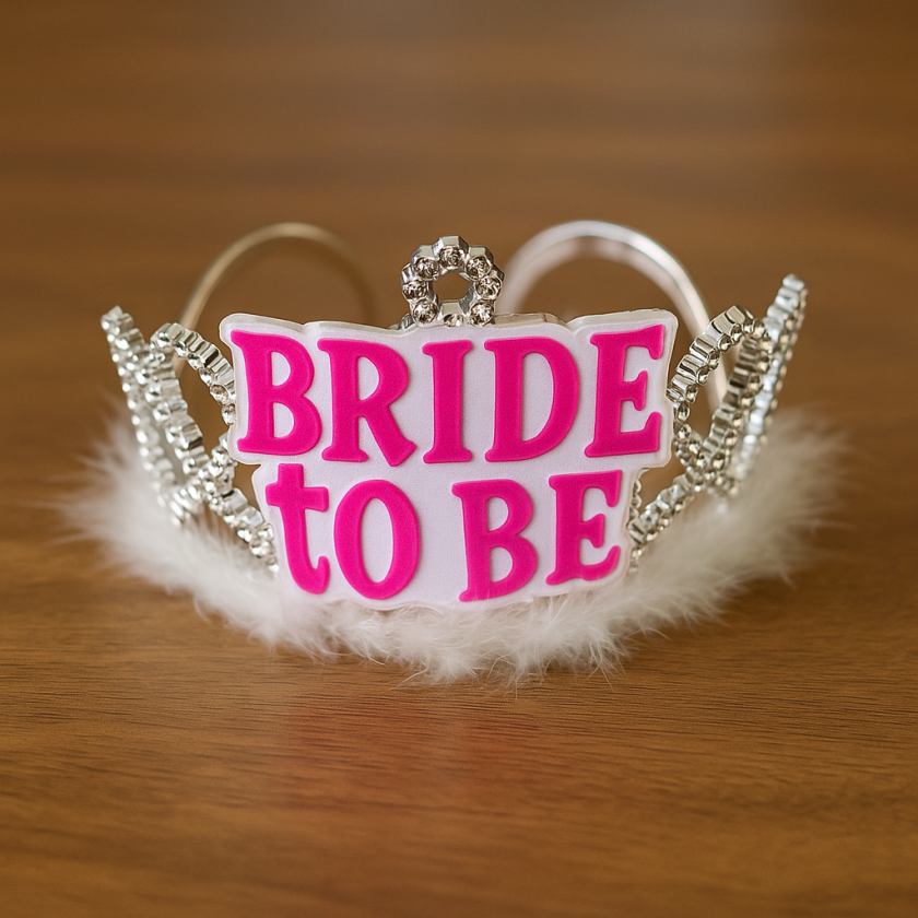 Парти корона - сребристо и розово - булка