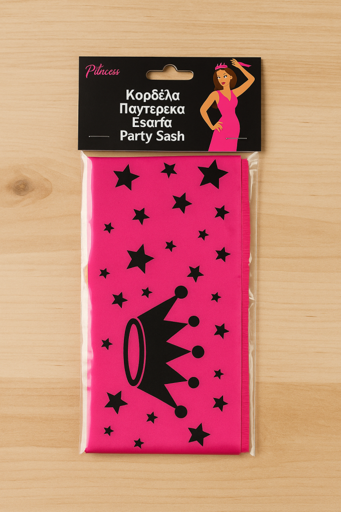 Парти лента - цикламена - Princess