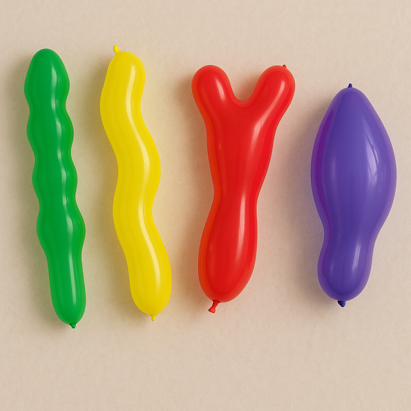 Парти балони - цветни - неправилна форма - 10 бр.