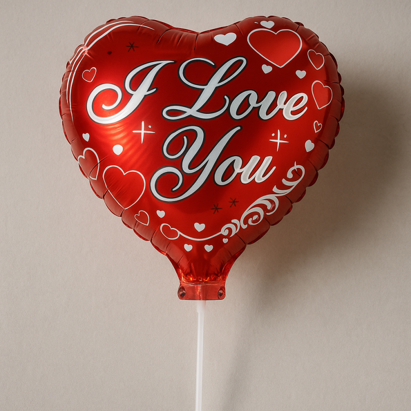 Парти балон - червен - сърце - 50 х 46 см.