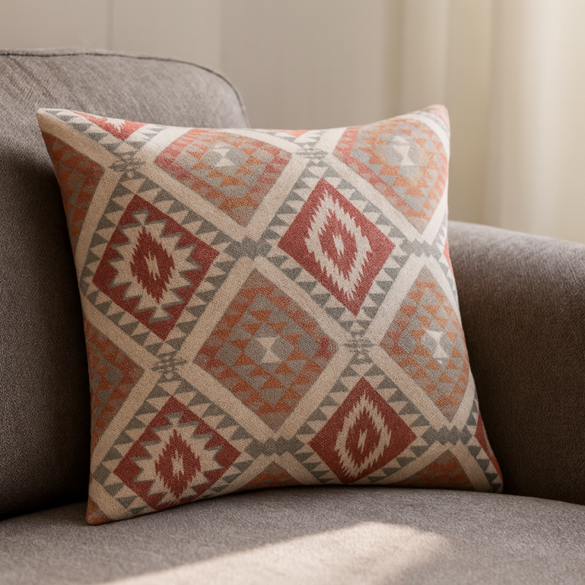 Възглавница за диван - Aztec (червена)