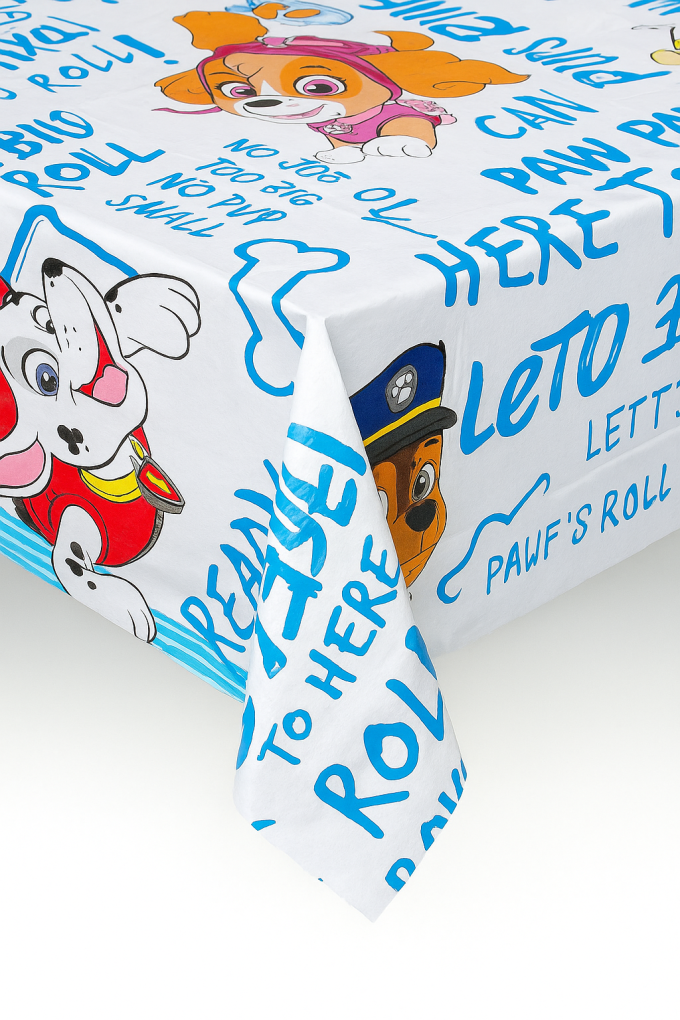 Парти мушама за маса - еднократна - PAW PATROL - 120 х 180 см.