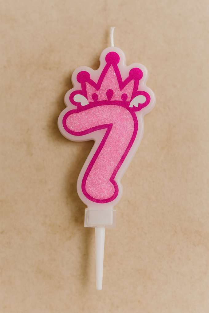 Свещ за торта - цифра 7 - корона