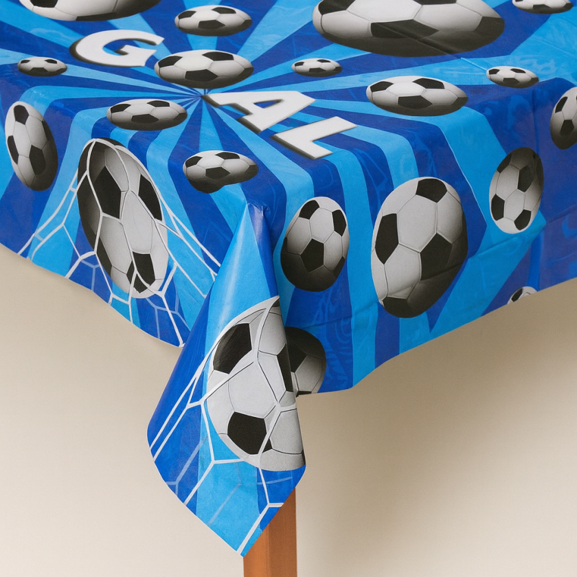 Парти мушама за маса - еднократна - футбол - 120 х 180 см.