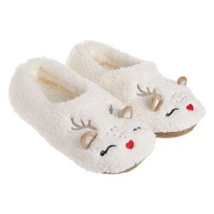 Дамски коледни пантофи от букле - Балерина