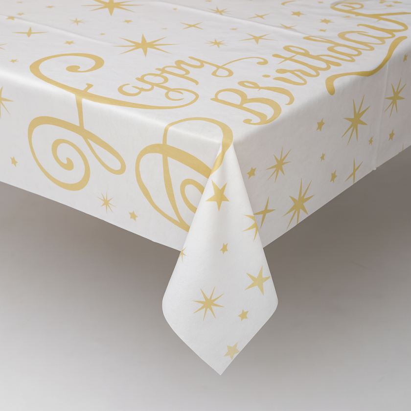 Парти мушама за маса - Happy Birthday - 180 х 120 см.