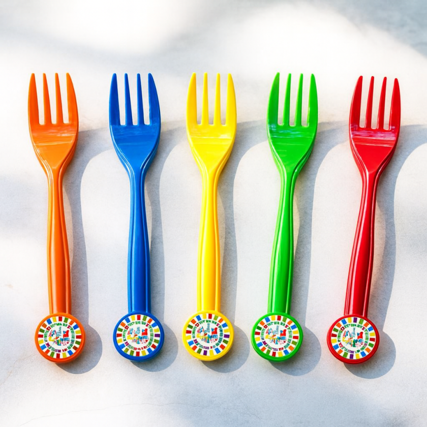 Парти вилички - ЧРД - пластмасови - 10 бр.