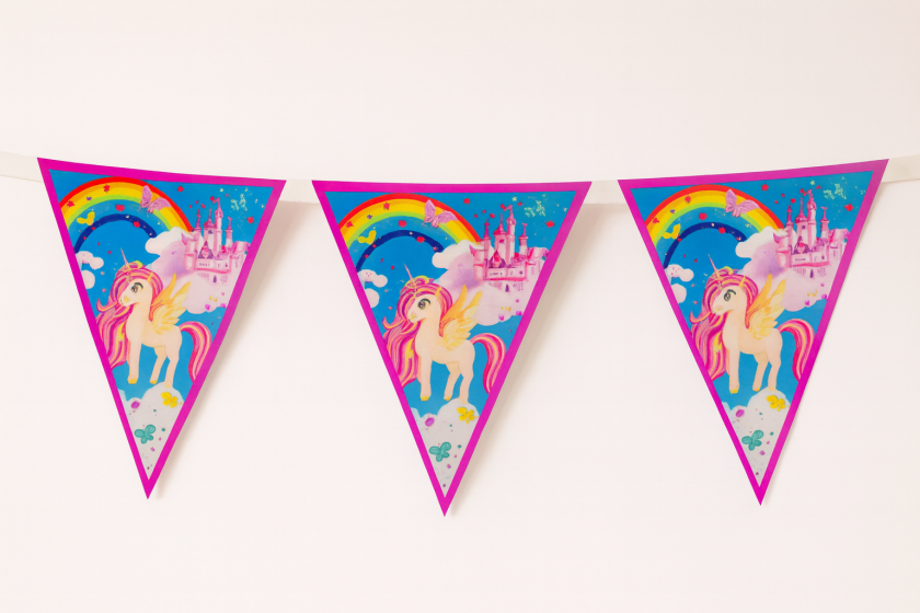 Парти гирлянд - флагчета - еднорог - 3.66 м.