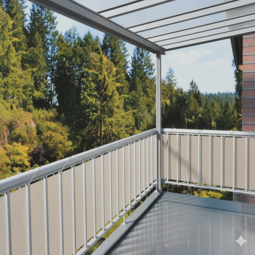 Защитна мрежа за балкон и градина - бежова - 6 х 0.75 м.