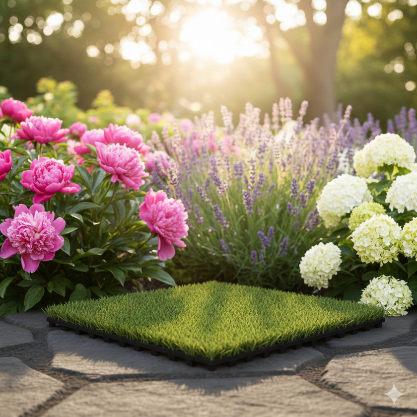 Плочка изкуствена трева - 30 х 30 см.