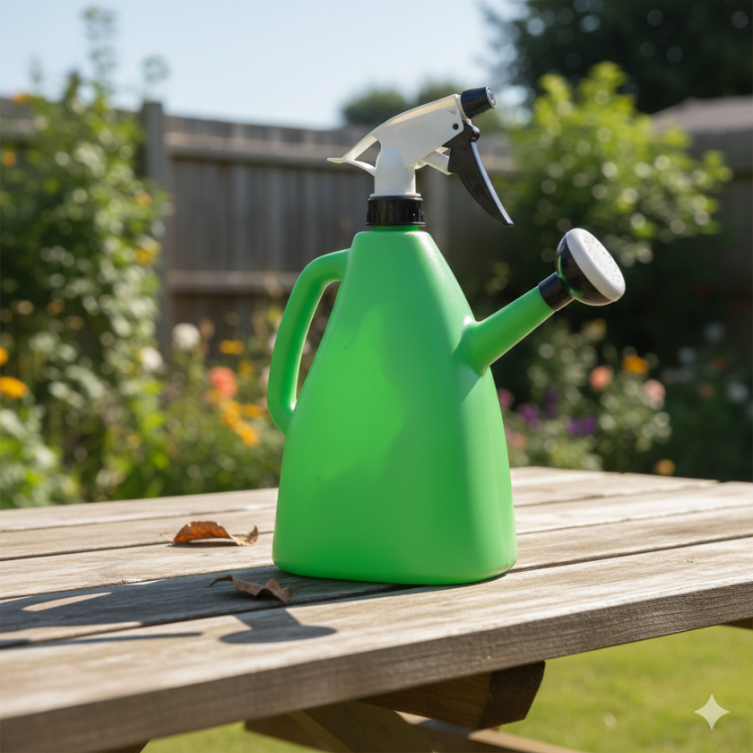 Пръскачка-лейка - за растения - зелена - 1.5 л.
