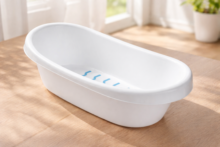 Бебешка вана за къпане - бяла