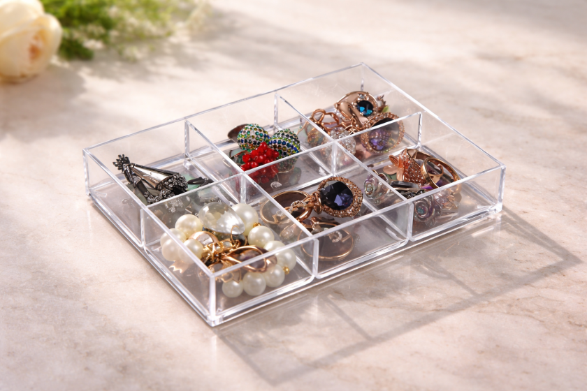 Кутия-органайзер за бижута - 6 отделения