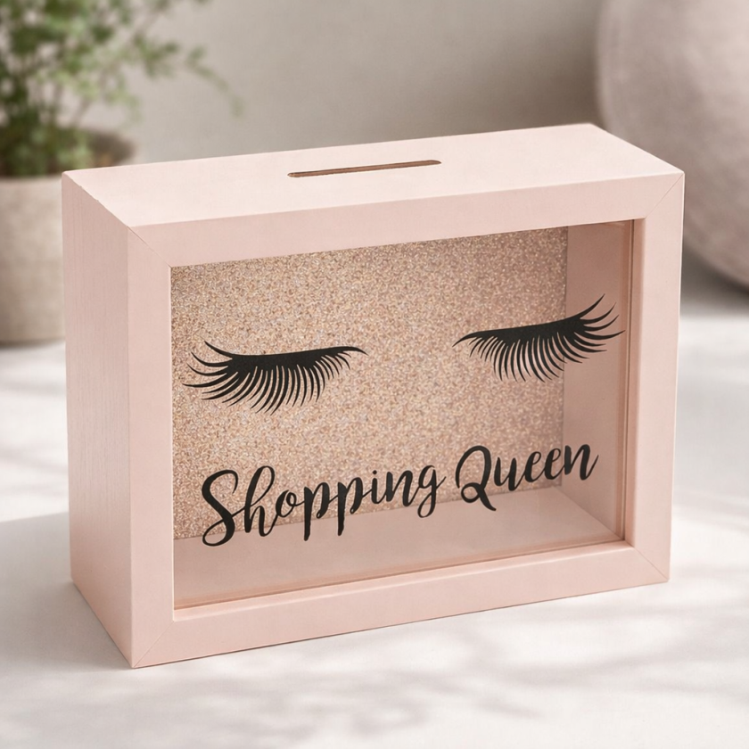 Детска касичка - розова - мигли