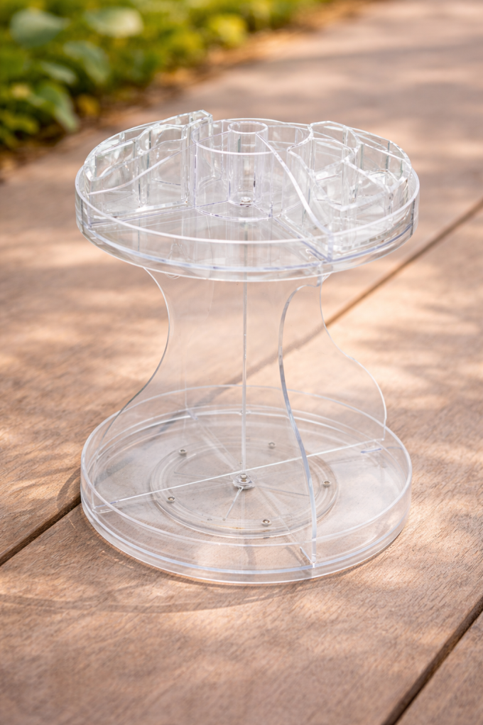 Въртящ се органайзер за гримове и козметика - 2 нива