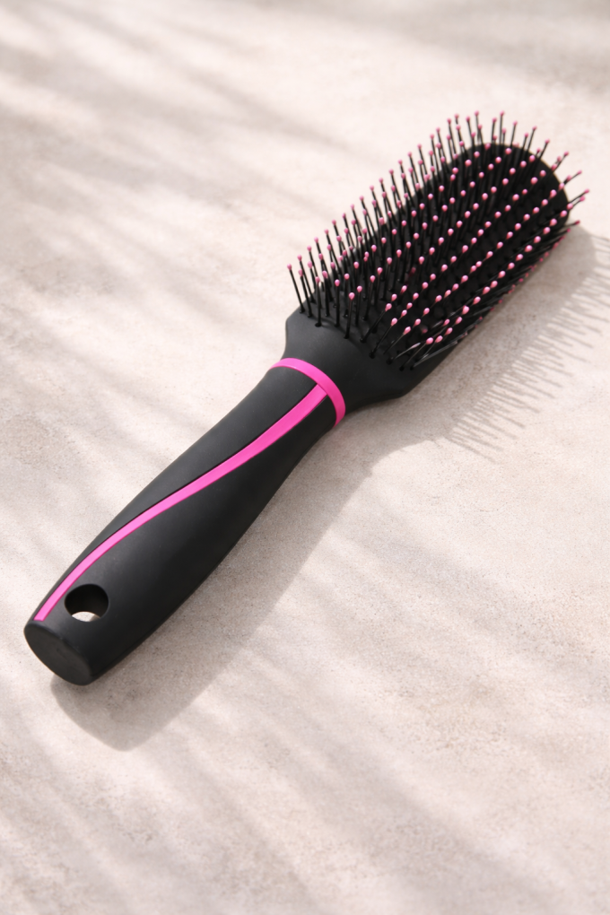 Четка за коса - черно и лилаво - 24 см.