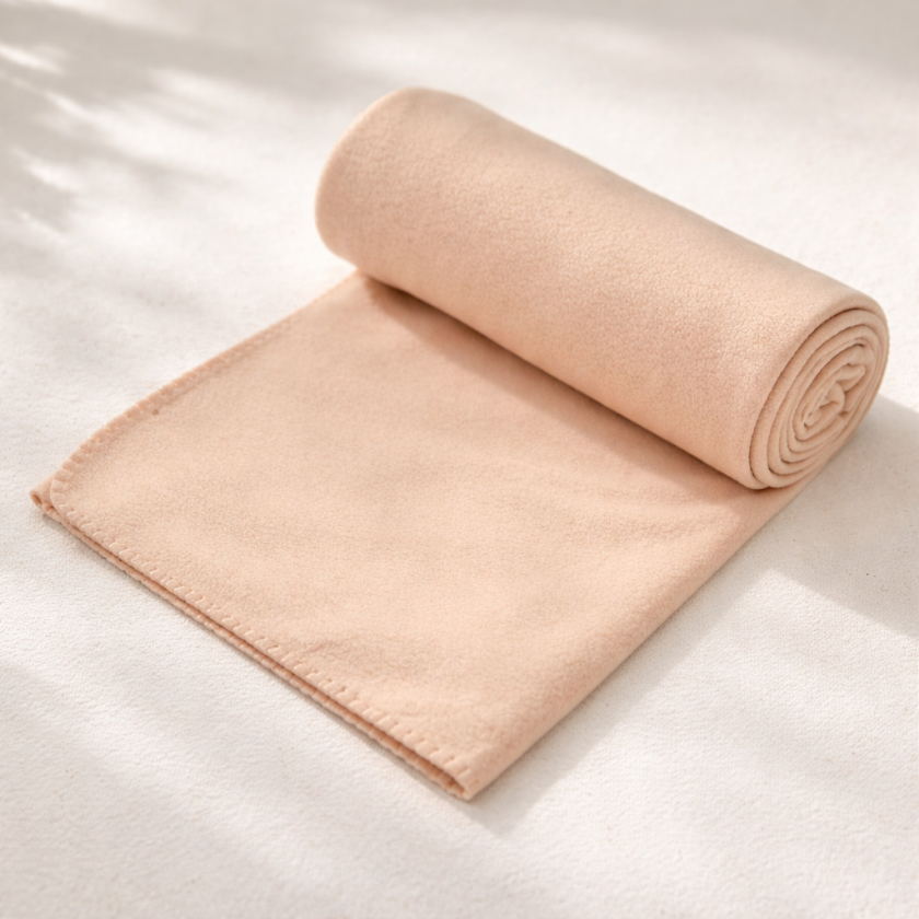 Бежово шалте с размери 150 х 220 см.