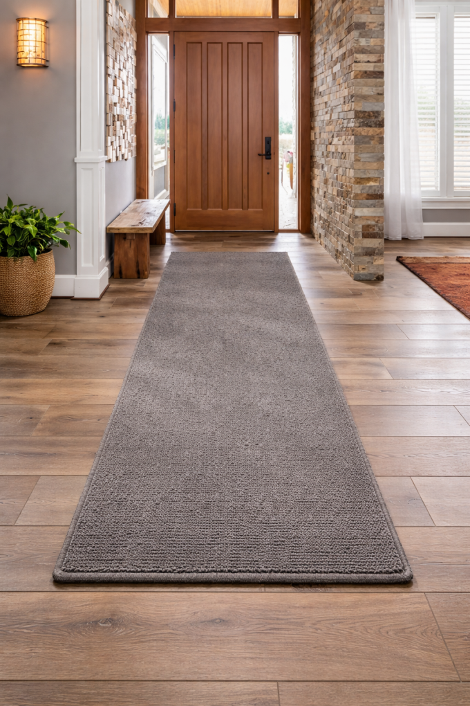 Пътека за коридор или спалня - кафява - 100 х 45 см.