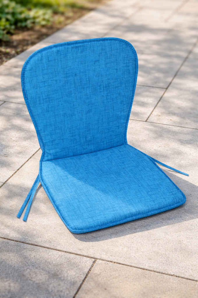 Възглавница за стол - с облегалка - светло синя - 42 х 78 см.