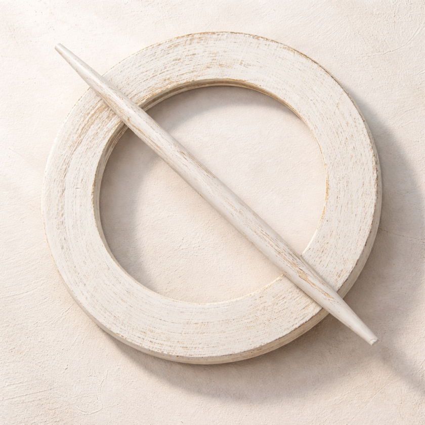 Декоративен аксесоар за пердета и завеси - бял