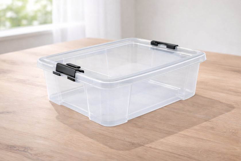 Кутия за съхранение с капак 3.5 литра - Пластмасова - 28 x 22 x 9 cм.