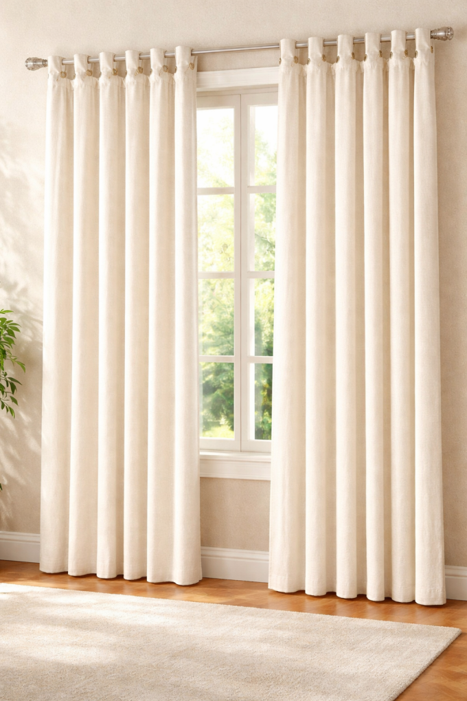 Завеса - екрю с размер 140 х 250 см.