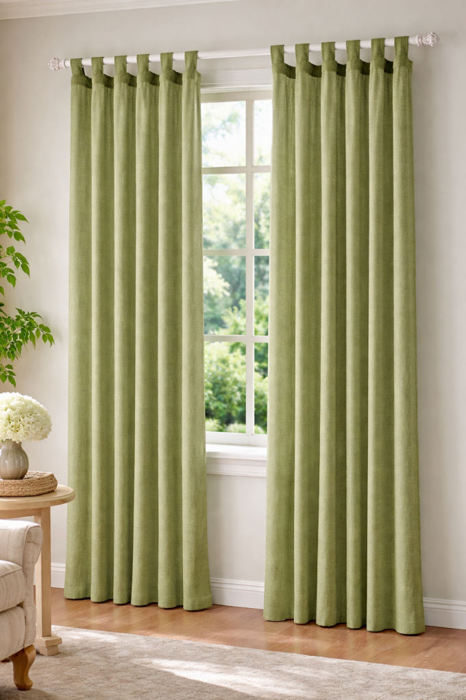 Завеса - зелена - 140 х 250 см.