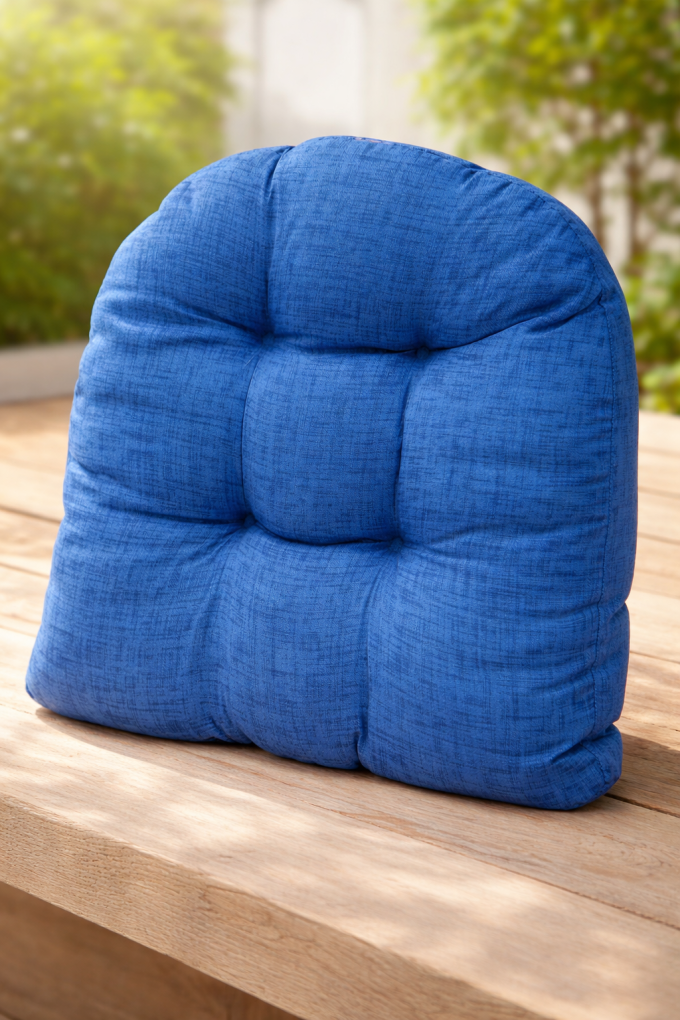 Декоративна възглавница за стол - синя - 45 х 50 см.