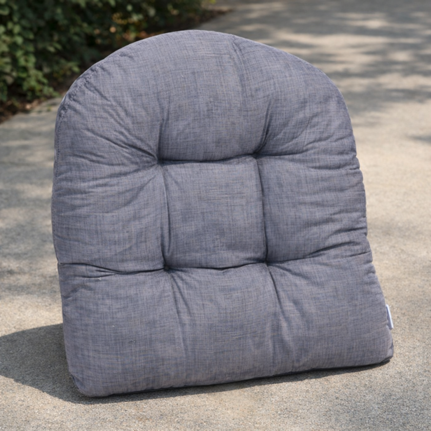 Декоративна възглавница за стол - сива - 45 х 50 см.