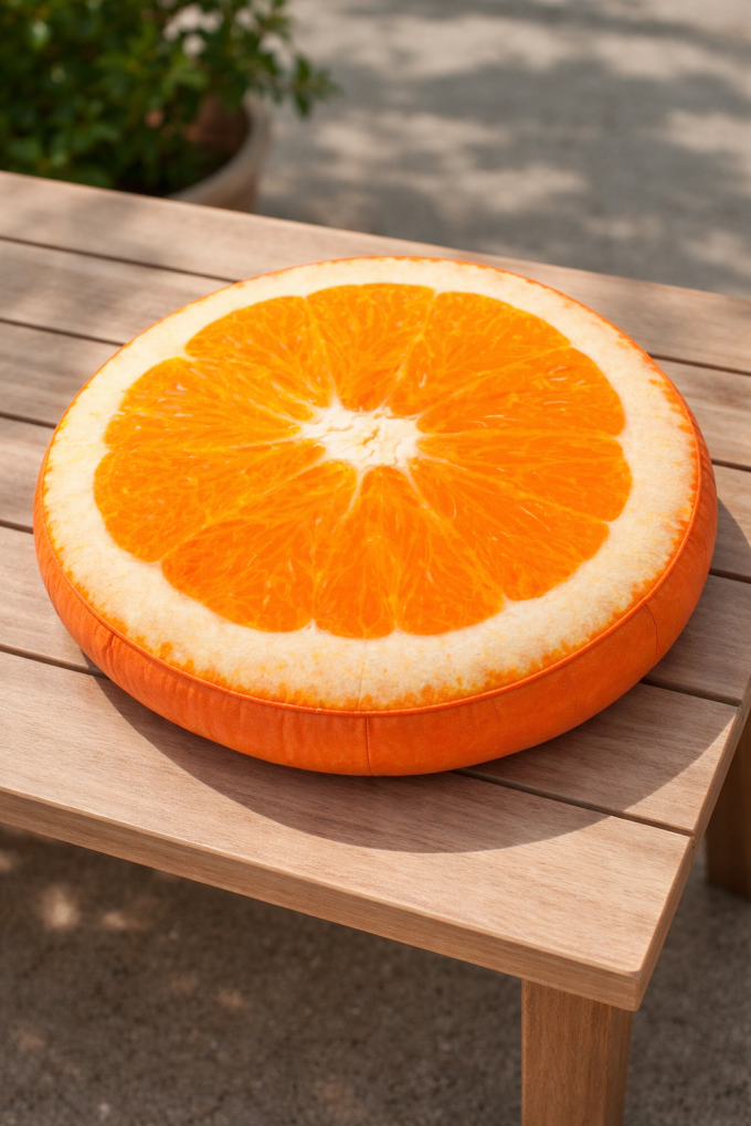 Декоративна възглавница за стол - портокал - 40 см.