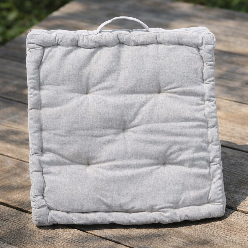 Декоративна възглавница за стол - сива - 40 х 40 см.