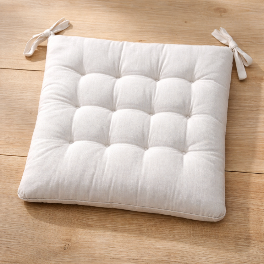 Декоративна възглавница за стол - светло сива - 40 х 40 см.