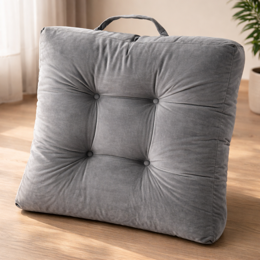 Декоративна възглавница за стол - сива - 46 х 46 см.