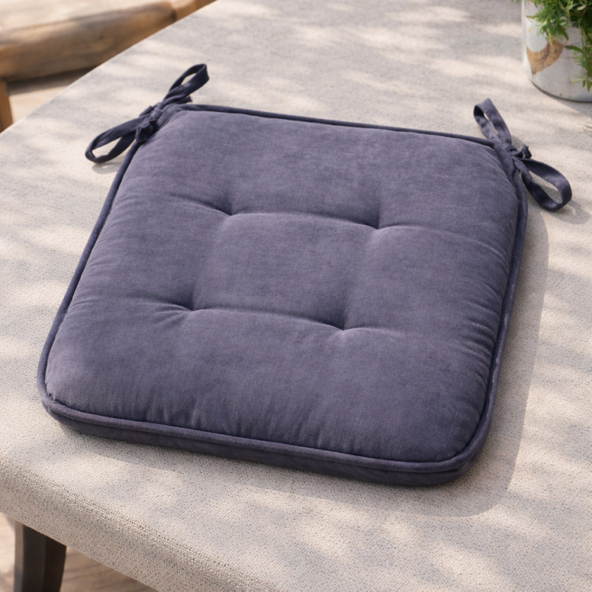 Декоративна възглавница за стол - графит - 40 х 40 см.