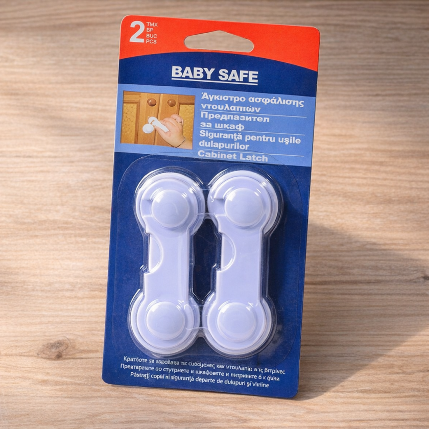 Предпазител за шкаф - бял - 2 бр.