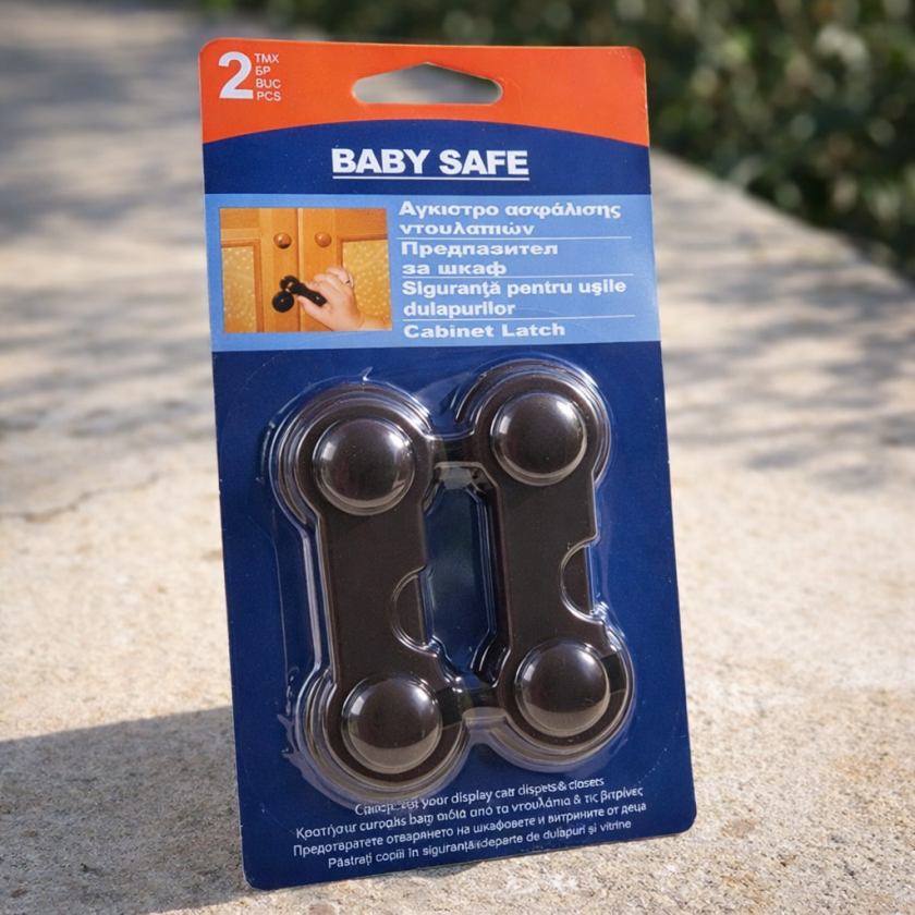 Предпазител за шкаф - кафяв - 2 бр.