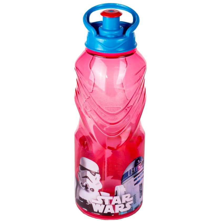 Бутилка за вода STAR WARS (розова) - 400 мл.