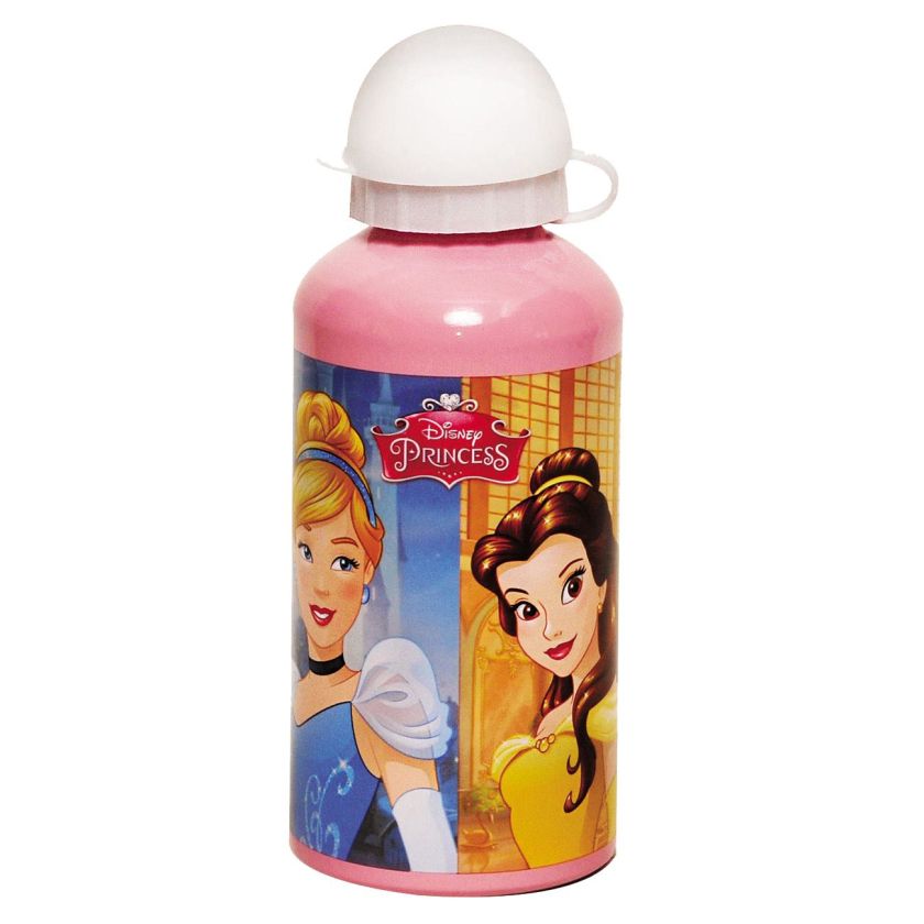 Алуминиева бутилка за вода DISNEY PRINCESS (розова) - 500 мл.
