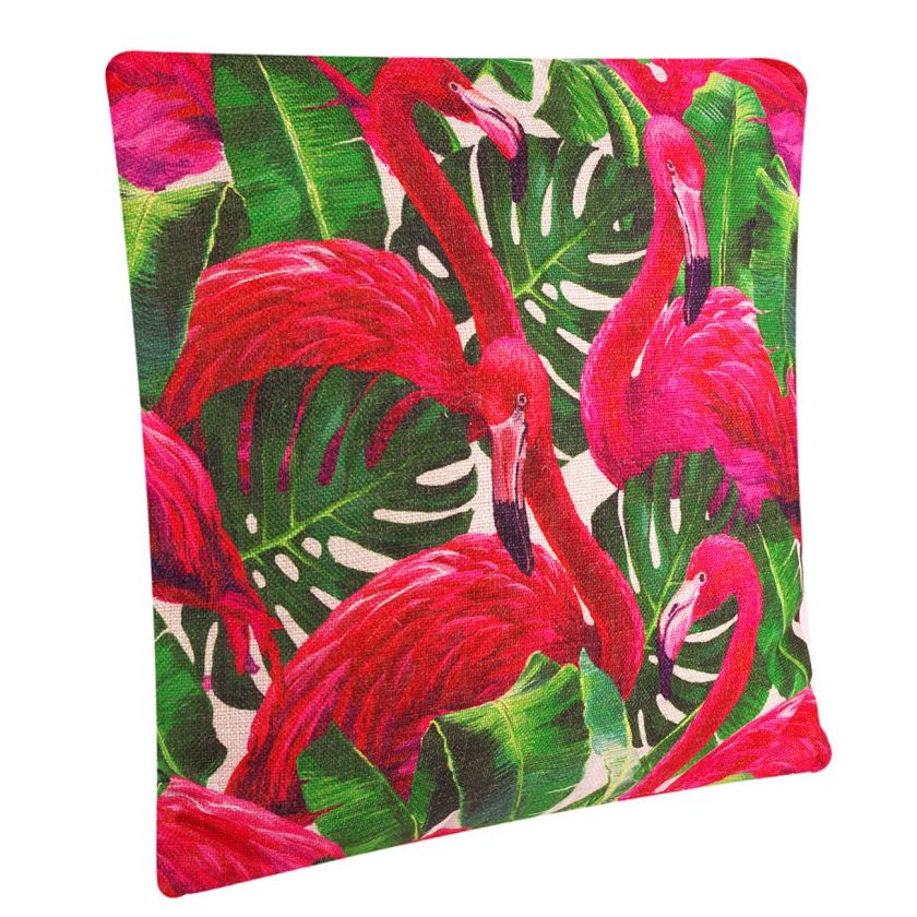 Декоративна възглавница - фламинго (двустранна)