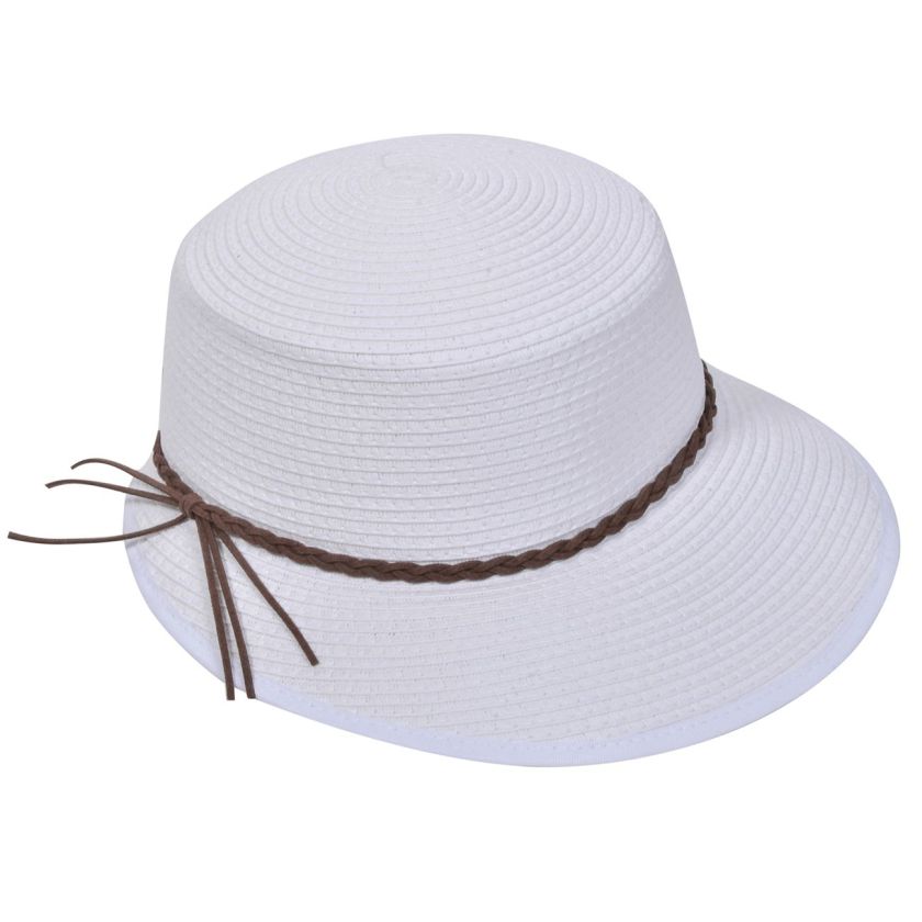 Лятна шапка - бяла - връв