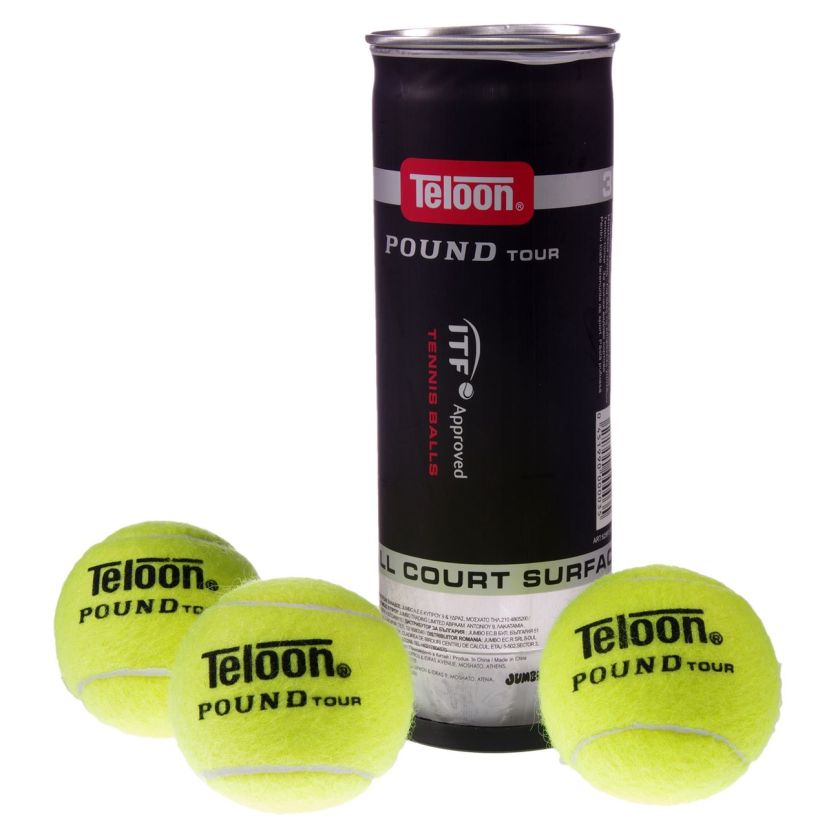 Топка за тенис TELOON Pound - 3 бр. + кутия