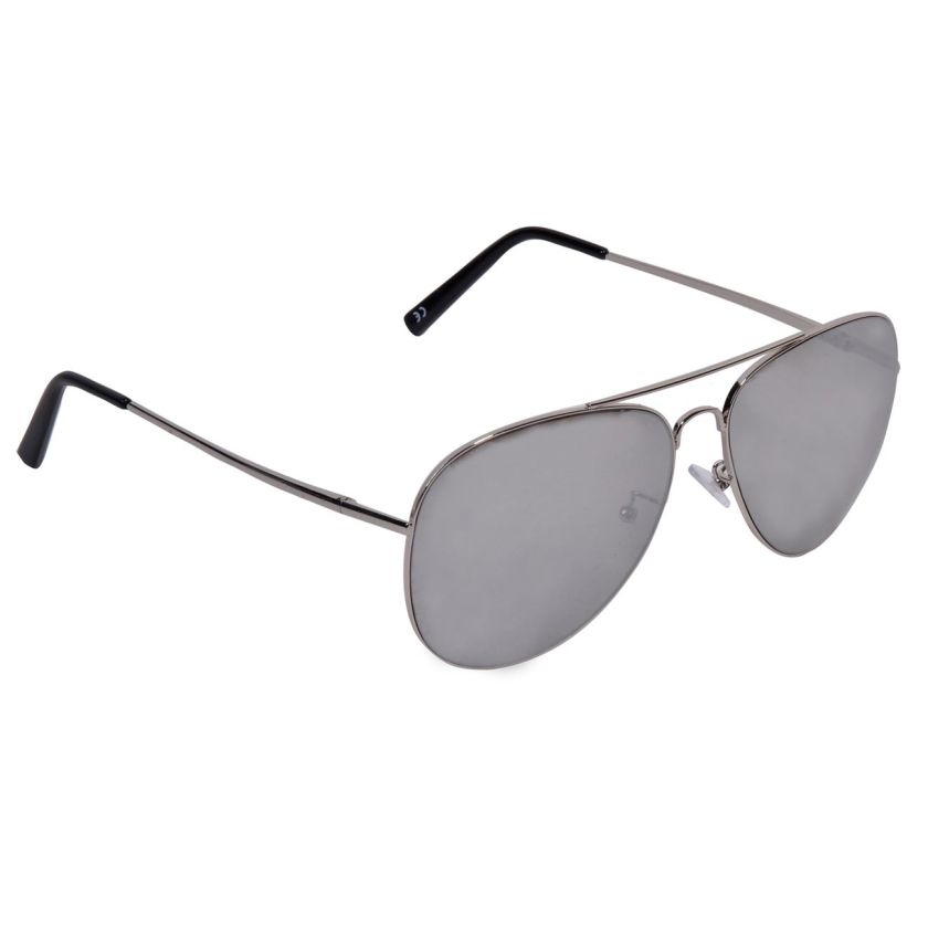 Мъжки слънчеви очила - PILOT - сребристи