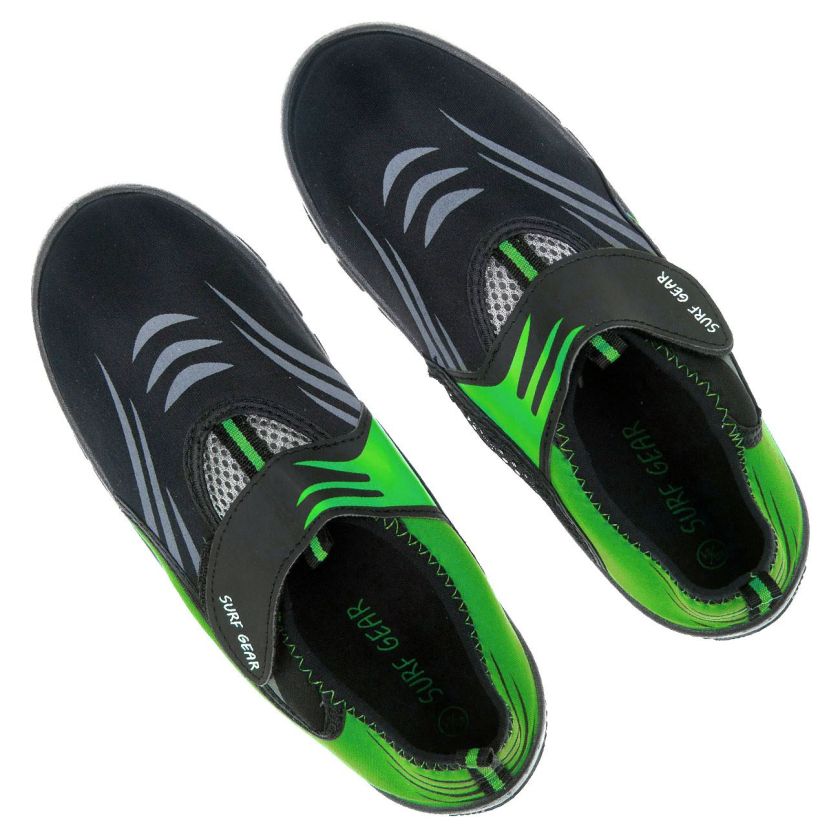Аква обувки - мъжки - черно и зелено