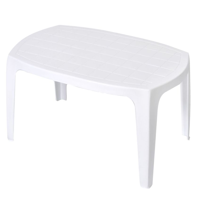 Пластмасова маса - правоъгълна - бяла
