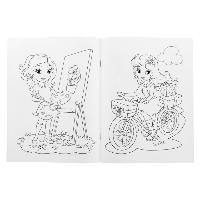 Книжка за оцветяване - Момиченце