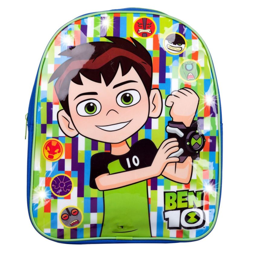 Раница - ученическа - с лампички - BEN 10