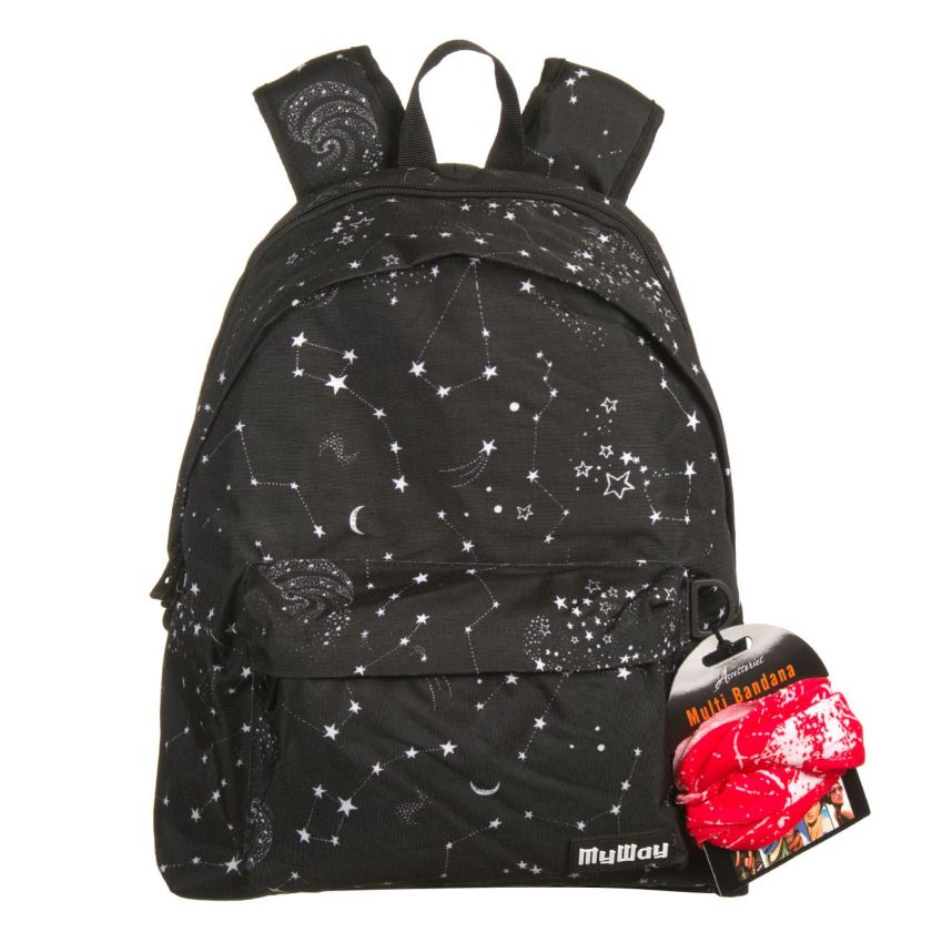 Чанта - ученическа - съзвездия + шал