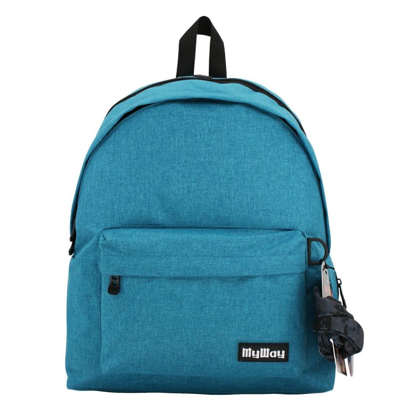 Чанта - ученическа - светло синя + шал